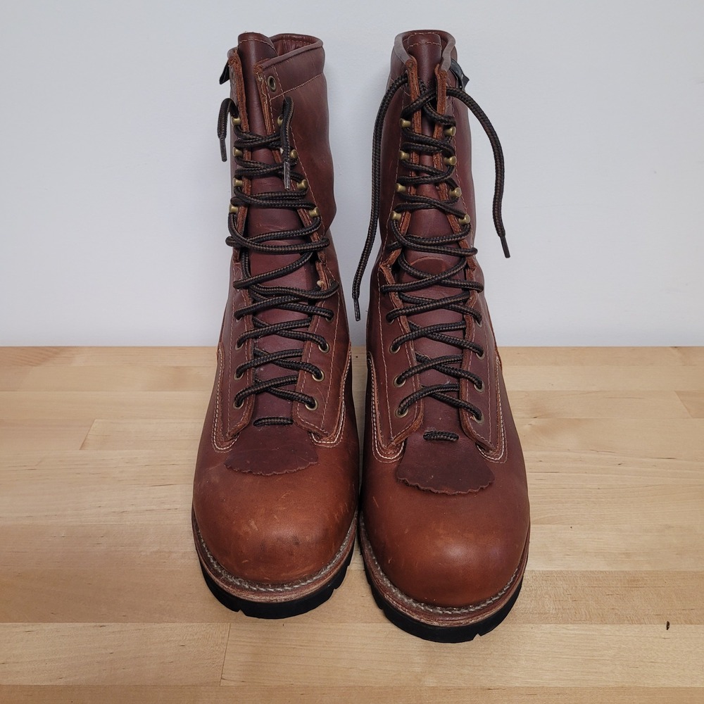 Golden Retriever Work Boots Men 14W Brown Leather Sympatex Vibram Gorpcore 9010 - Picture 2 of 12